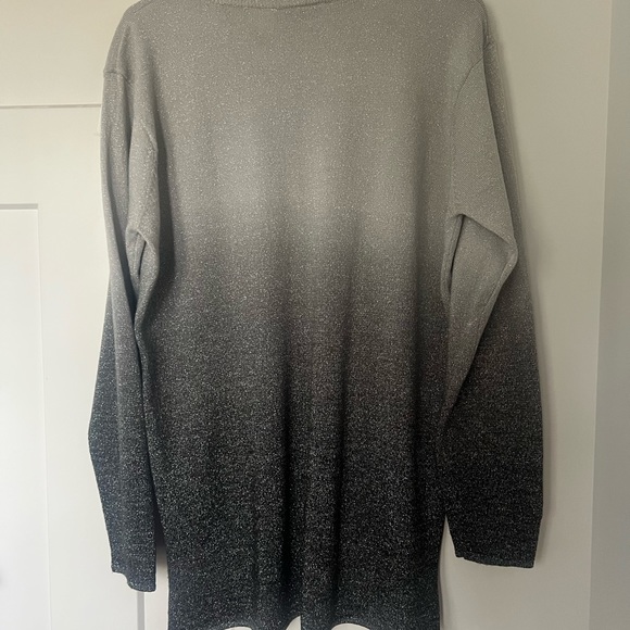 Blue Morgan sweater sparkly ombré silver grey glitter fall winter knitted top - Picture 4 of 5